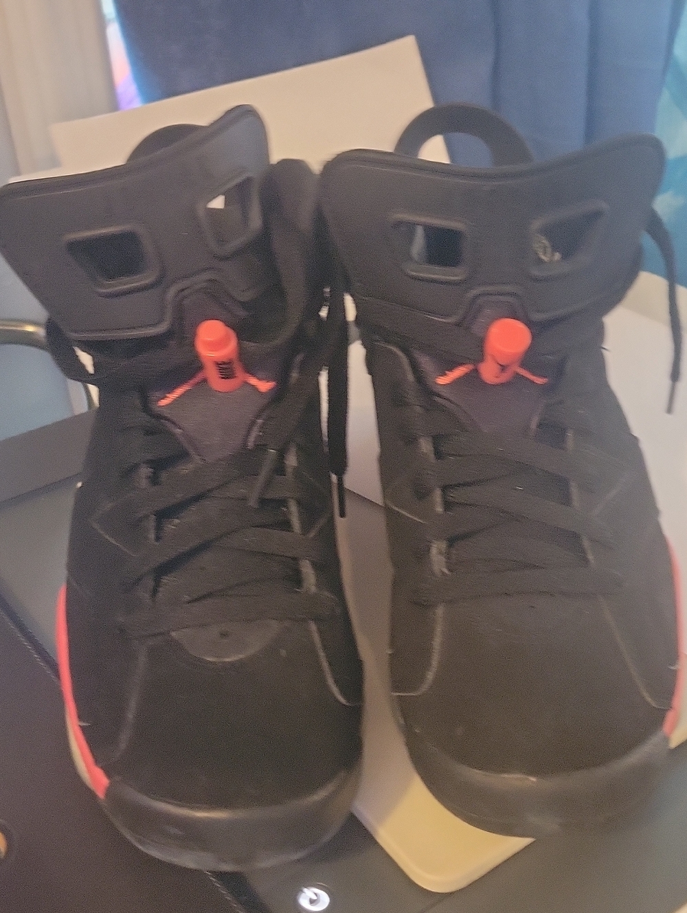 Nike Kids Black Sneakers with Red Accents